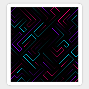 Future Maze Lines Synthwave Sticker